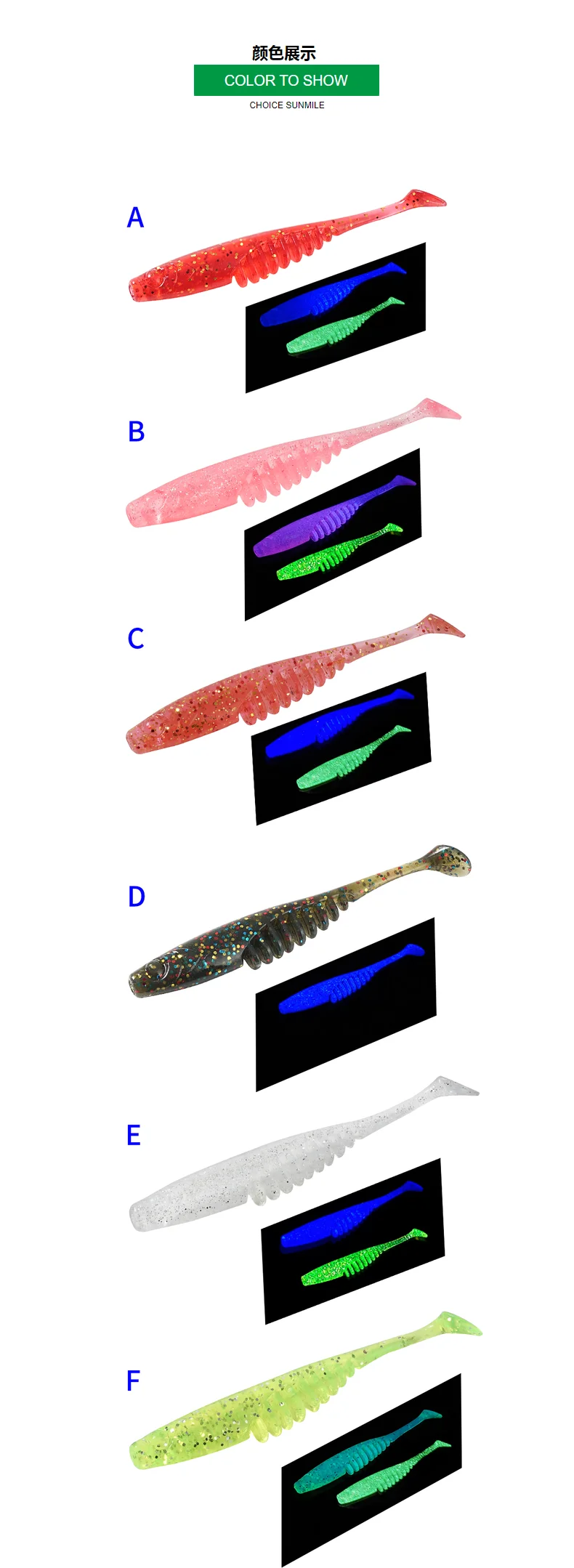 SUNMILE Angeln Weiche Köder Wurm Künstliche Köder 5,5 cm/0,8g 10 stücke Felsen Angeln Wobbler Leurre Souple Köder Barsch Forelle Bass Köder – Detail 3