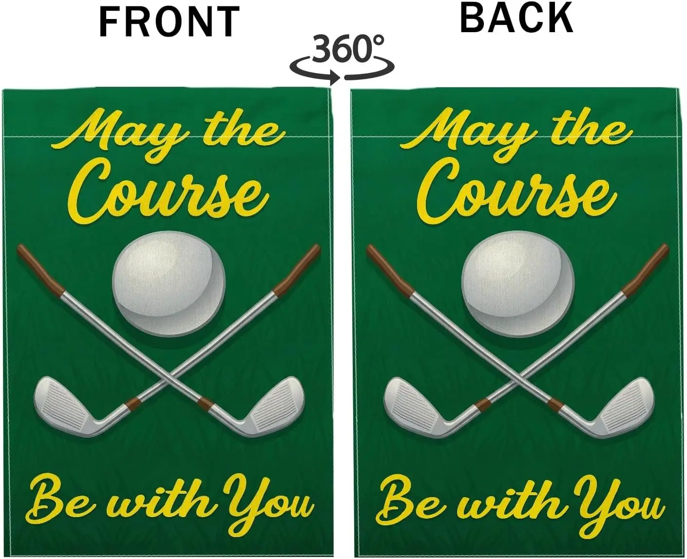 Golf Ball Garden Flag, Sports Casual Golf Clubs Grass Summer Green Double Sided Burlap Decorative Outside Flags for Outdoor  AAM - view 5