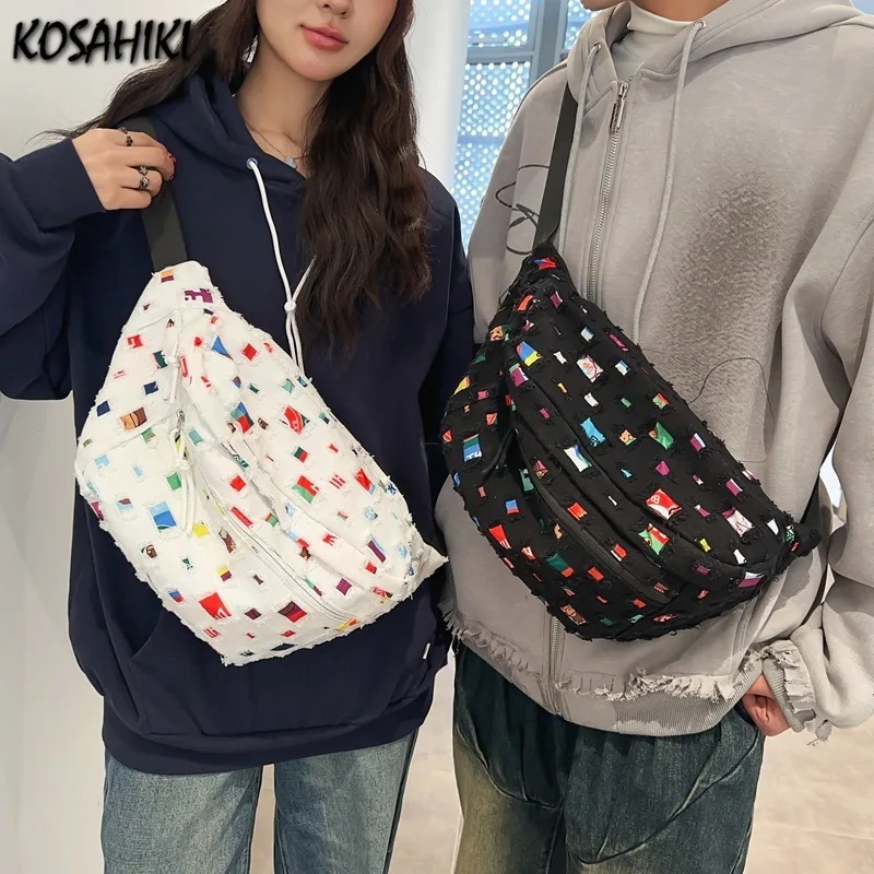 

Vintage All Match Harajuku Women's Handbags Trend Y2k Aesthetic Crossbody Bag Streetwear Grunge Shoulder Hobo Bags High-capacity