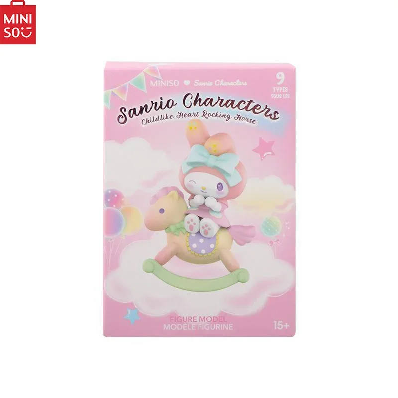 MINISO Coleção Sanrio Blind Boxes, Cullomie Melody Canela Cão Cullomie Criança Coração Cavalo de Tróia Presente Ornamento