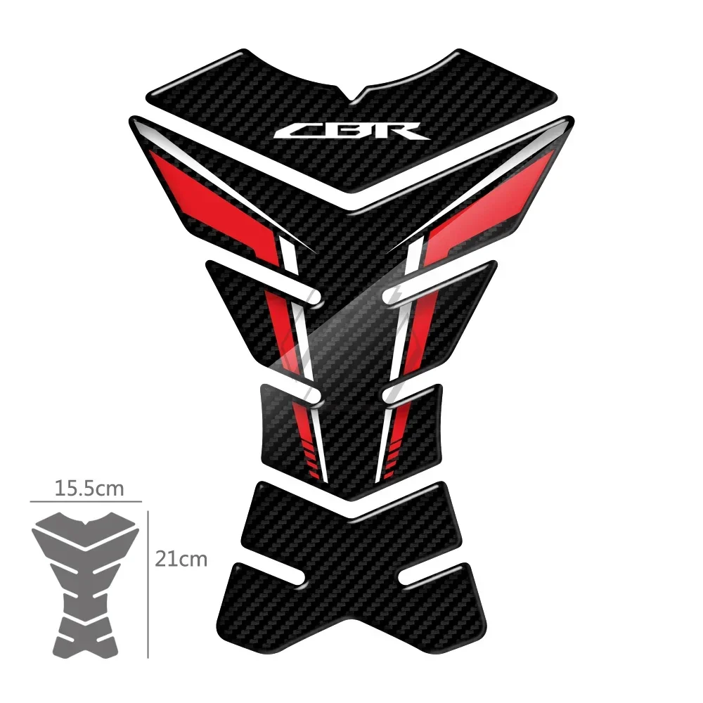 3D Carbon-look Motorcycle Tank Pad Protector for Honda CBR 250RR 600RR 900RR 1000RR 650F 1100XX Fireblade image 2