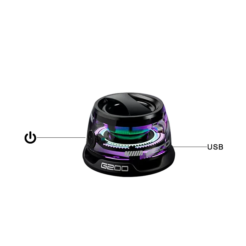 

Multifunctional Portable Magnetic Bluetooth Speaker G200 with 3D Surround Sound RGB Light Show Phone Stand Android TWS Pairing