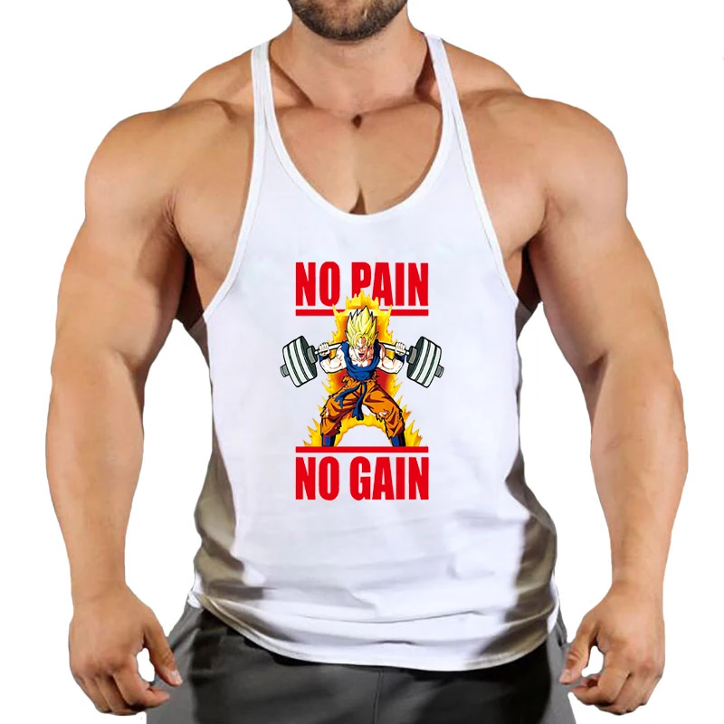 Summer Y Back Gym Stringer Tank Top Men Cotton Clothing Bodybuilding Sleeveless Shirt Running Vest Muscle Singlets Workout Tank