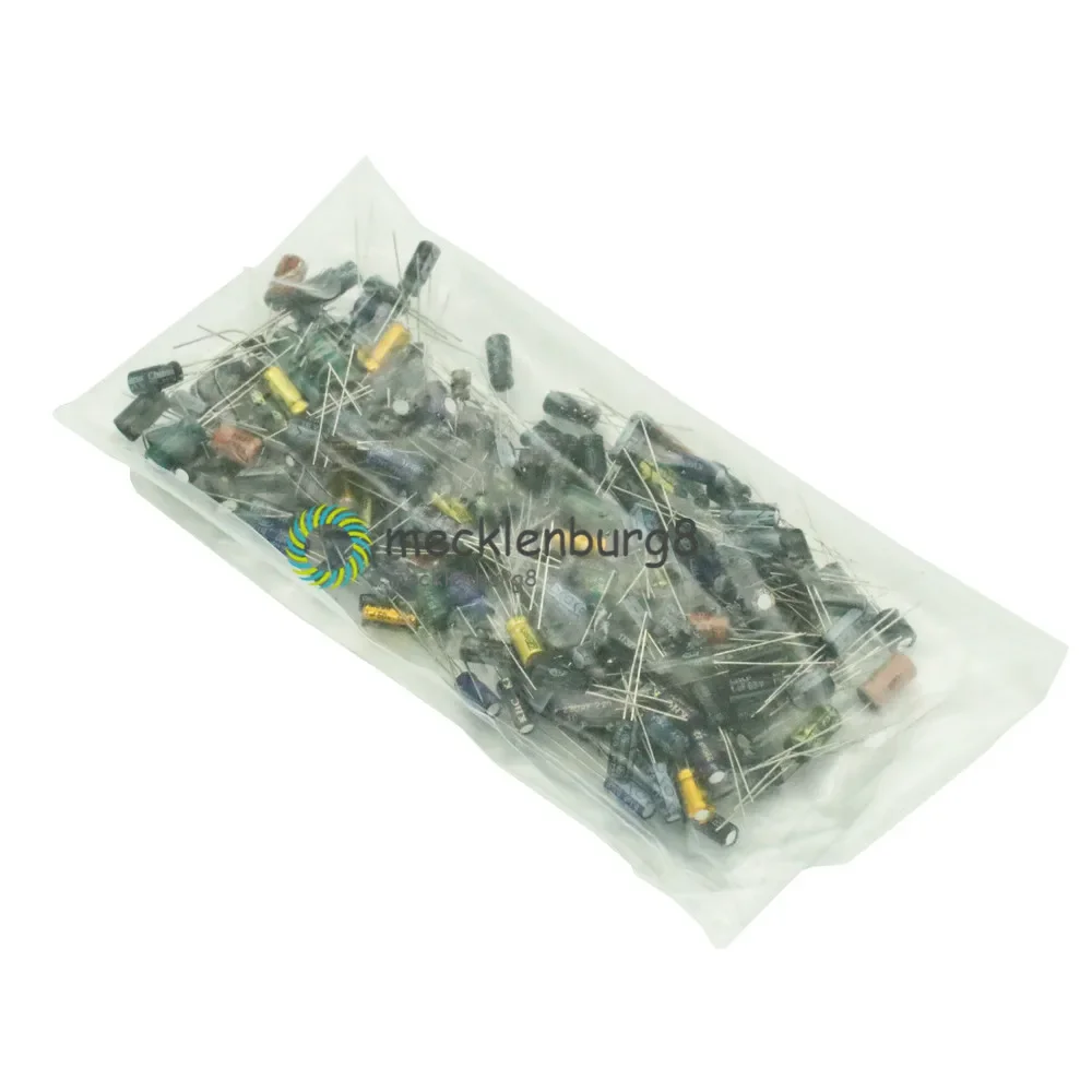 210Pcs 25 Values 0.1uF-220uF Aluminum Electrolytic Capacitor Condenser Assortment kit set For arduino Board Module