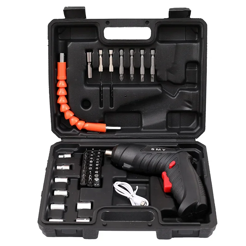 Electric Screwdriver Hand Drill Mini Small Lithium Battery Household Cordless Rechargeable Set