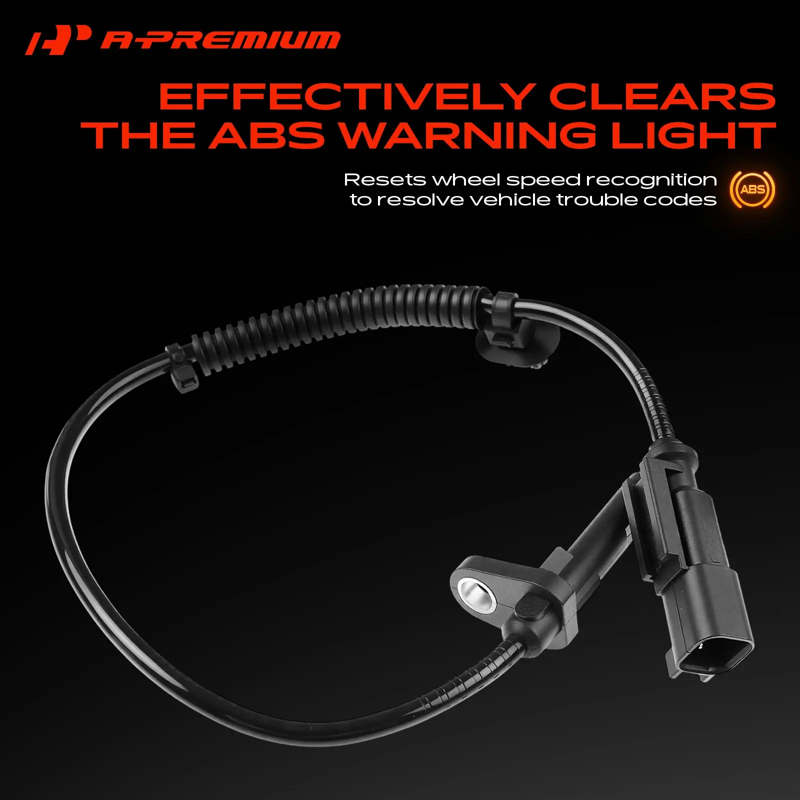 A-Premium Rear Driver or Passenger Side ABS Wheel Speed Sensor for Ford E-Transit 2022-2024 Transit-150 Transit-250 2015-2025 3