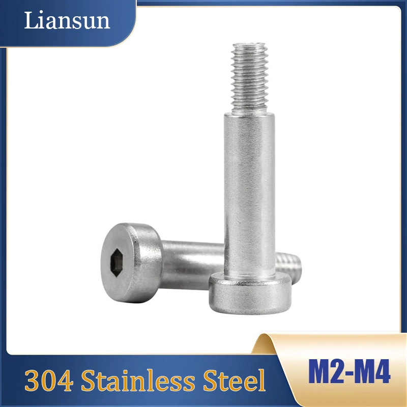 

M2-M2.5-M3-M4 304 Stainless Steel Step Screws - Hex Socket Shoulder Bolts for Limit Positioning
