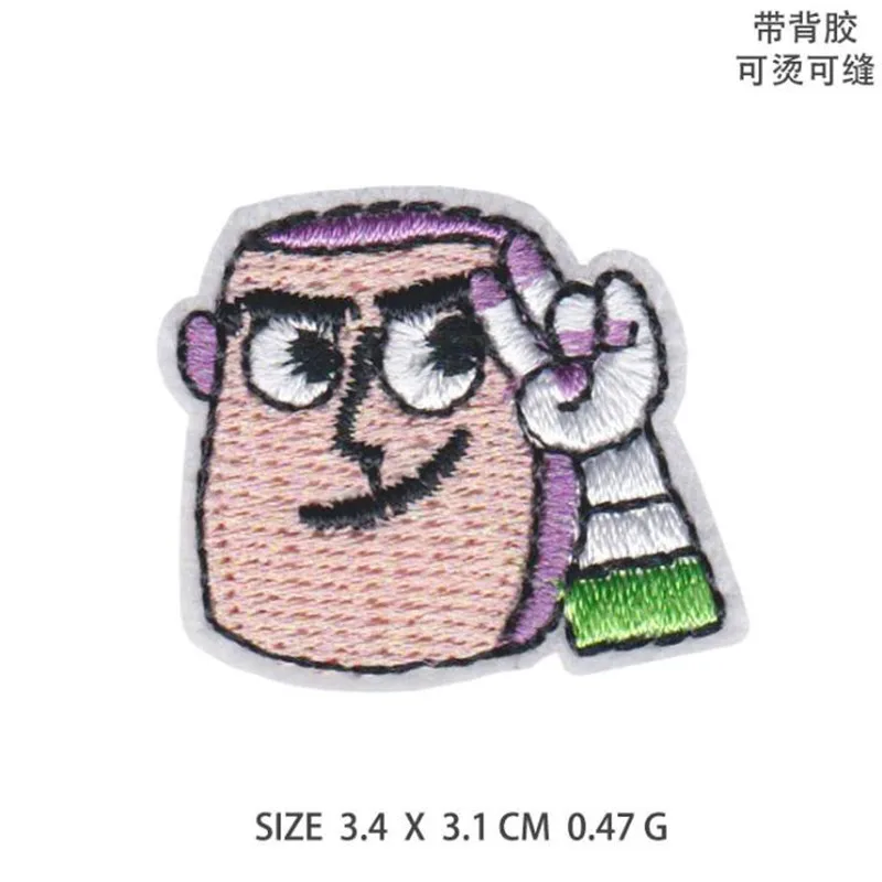 Toy Story Woody Buzz Lightyear Embroidered Patches For Clothing Thermoadhesive Patches Cartoon Badges Iron On Clothes DIY