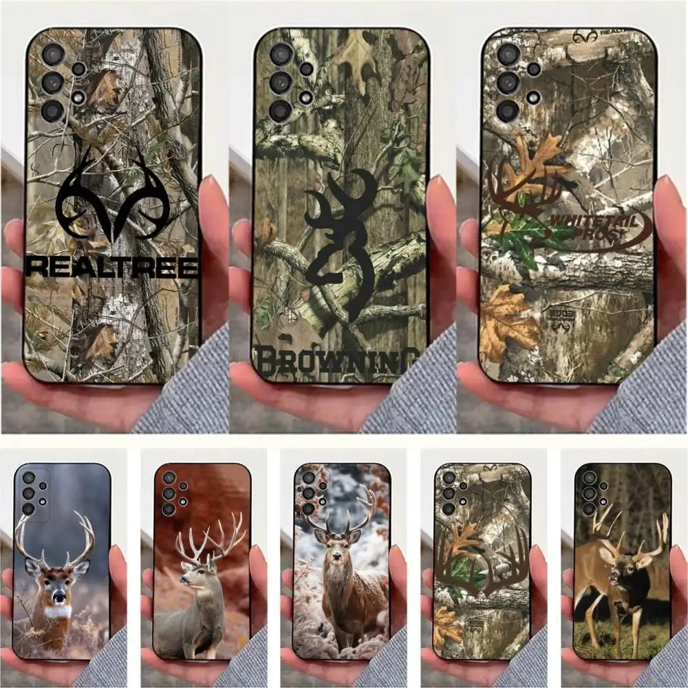 

Deer Hunting Camos Case For Samsung S10,Plus,S9,S22,S25,Ultra,S24,S21,S20,S23,FE,Lite,Soft Silicone Black