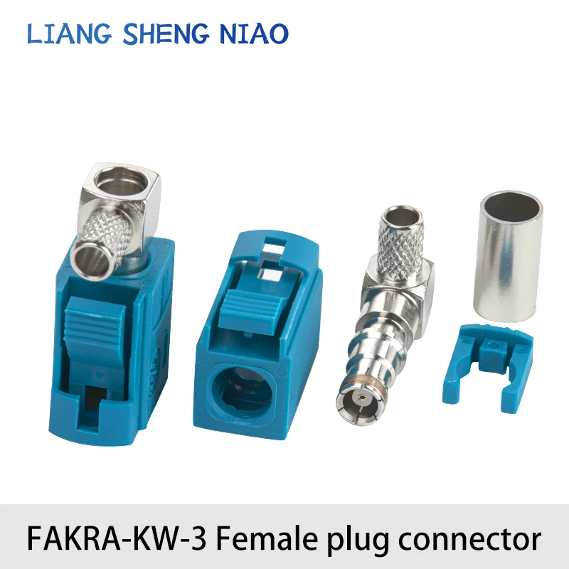 FAKRA connector FAKRA-C-KW-3 short female elbow automotive connector to GPS welding head female