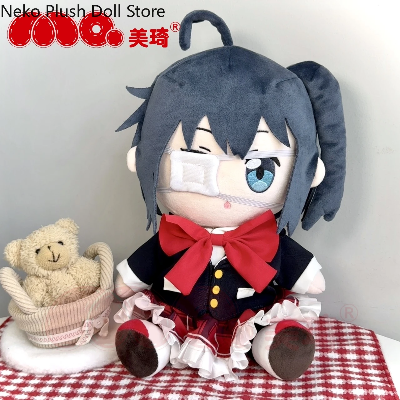 

Takanashi Rikka 30cm Anime Sitting Posture Figure Idol Plushies Pillows Girl Birthday Gift Pillow Cosplay Student Gift