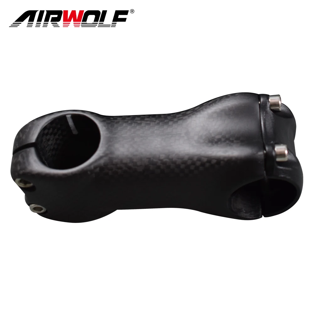 AIRWOLF Carbon Stem 6 Degree Bicycle Handlebar Stem 6 ° Diameter 31.8 Size 80 90 100 110 120 130 mm 3K Matte Glossy MTB Stem