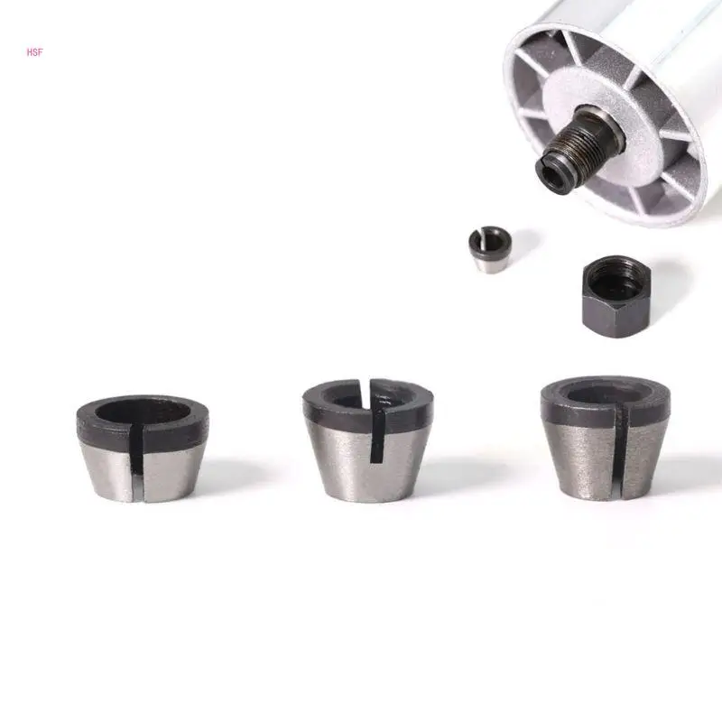 6 มม. 6.35 มม. 8 มม. Collet Chuck อะแดปเตอร์แกะสลักเครื่องตัดเราเตอร์ไฟฟ้า
