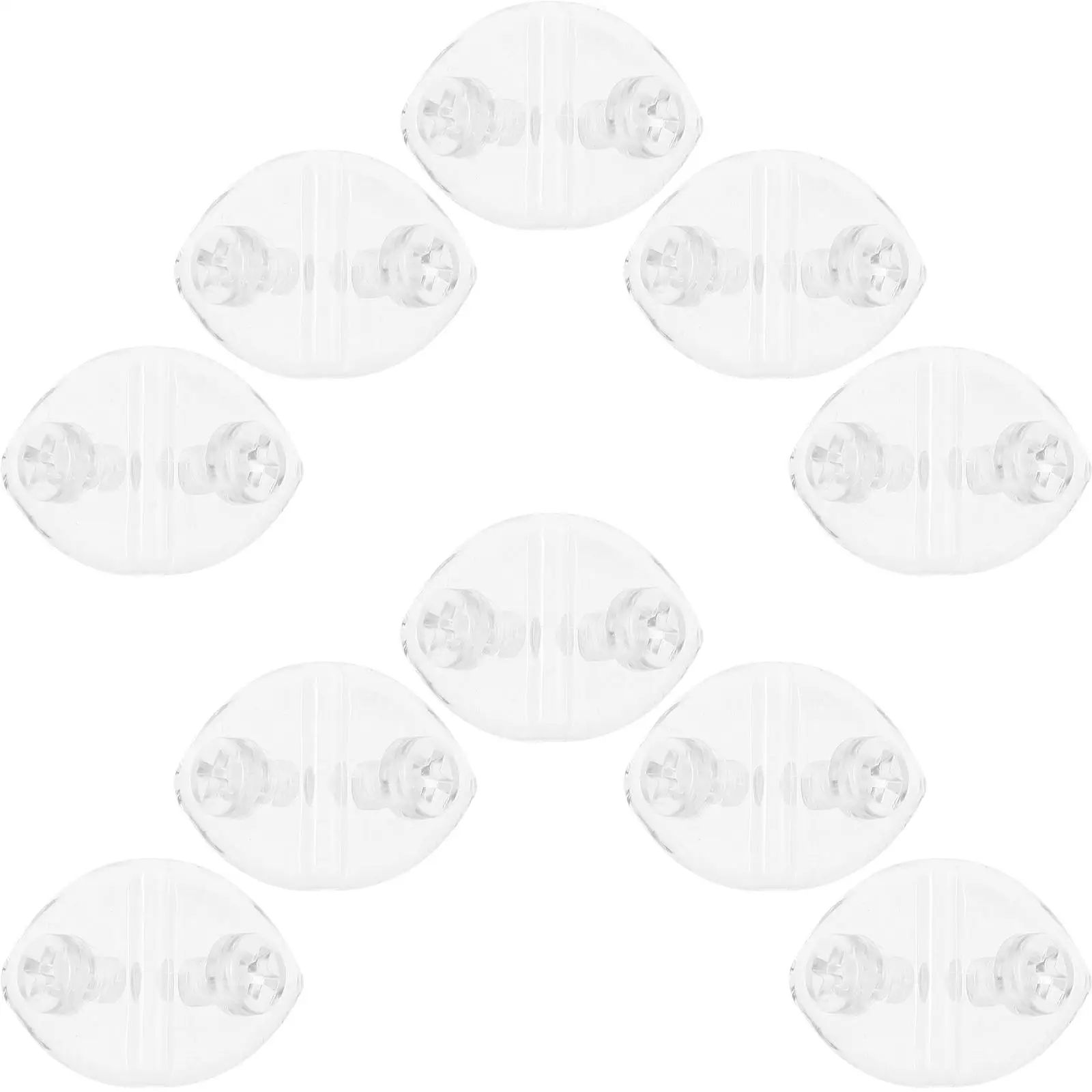 

10pcs L Shape Acrylic Corner Brackets Transparent 90 Degree Angle Buckle for Glass Box Shelf Storage Small L Brackets Wall Mount