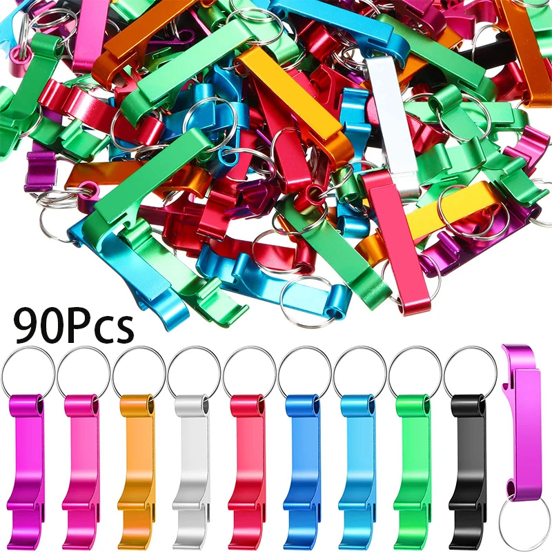 

90Pcs Bottle Opener Key Chain Wedding Party Gifts Brewery, Hotel, Restaurant Christmas Gift
