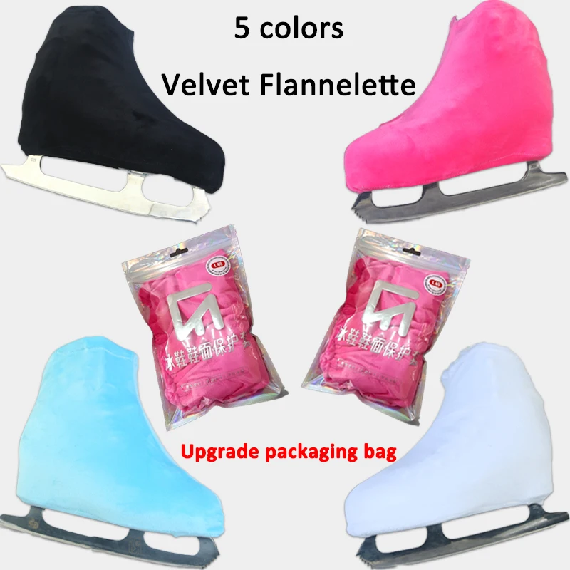 

Velvet Fabric Figure Skating Shoes Cover Protector Upgraded High Elastic Ice Skate Blade Covers Guard Anti-Scratch & Dustproof