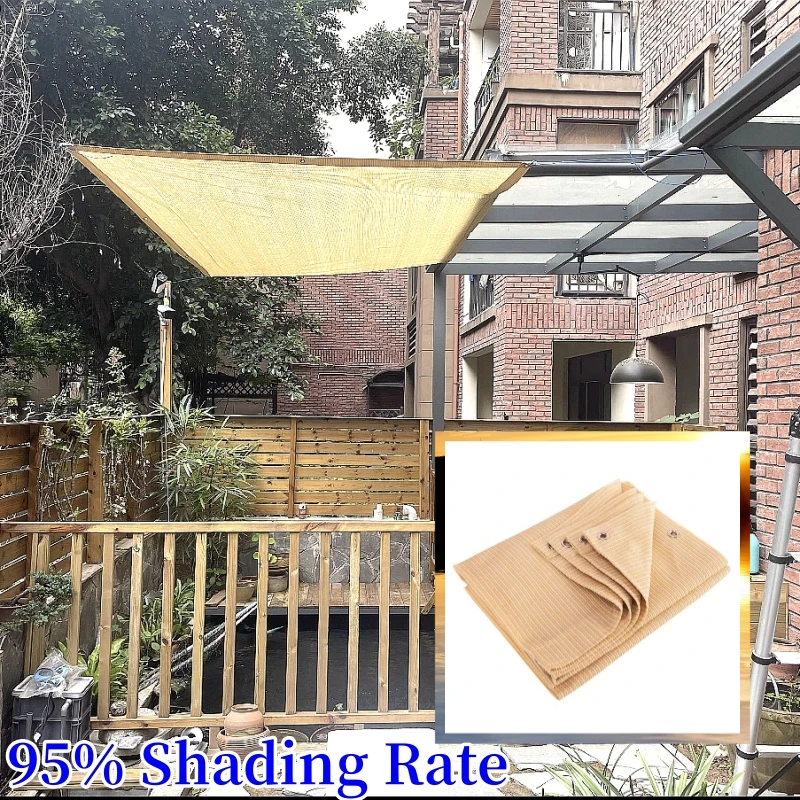 

Beige HDPE Anti-UV Sunshade Net Shading 95% Gazebo Shelter Outdoor Pergola Canopy Sun Cover Agriculture Greenhouse Sunshade Nets