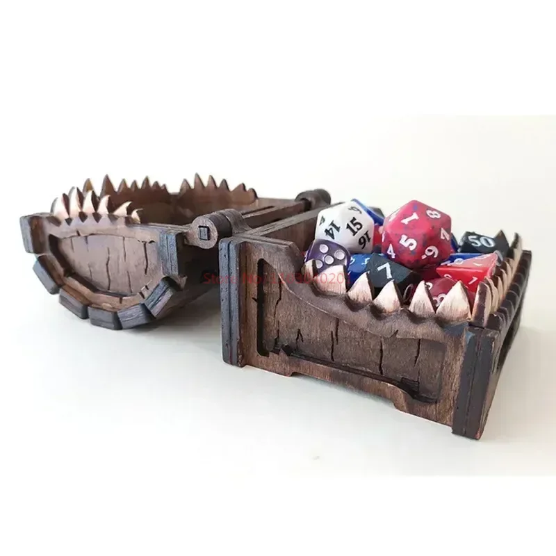 In Stock Dungeons & Dragons Game Figures Wooden Mimic Figure and Creative Monster Treasure Chest Figurine Box Halloween Toy Gift