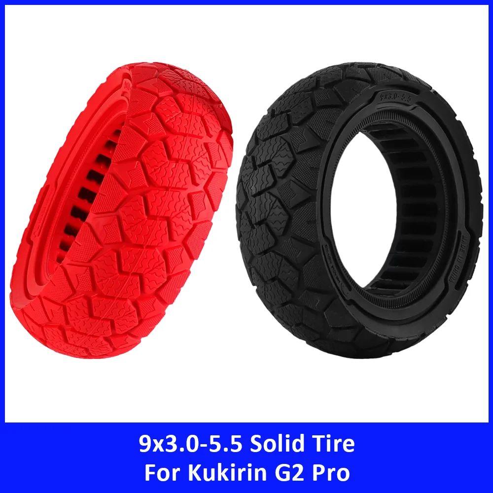 

9-дюймовая цельнолитая шина Honeycomb для электросамоката Kukirin G2 Pro, внедорожная взрывозащищенная шина 9x3.0-5.5, запасные части