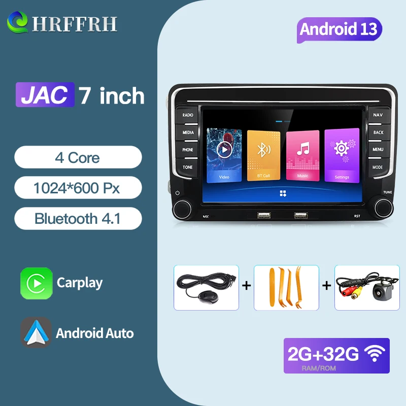 Voor VW Golf Plus Golf 5 6 GTI GTR Touran Auto Multimedia Speler Radio CarPlay 8 Core Auto 4G Wifi GPS Navigatiesysteem Audio Spelen