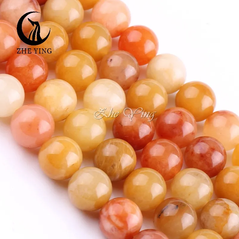 Natural Stone Gold Thread Jade beads  Golden Thread Jade 6-10mm Crystal Beads Stone Round Loose Beads for DIY Jewelry Making