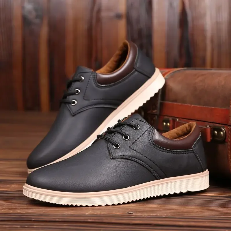 New In Leather Shoes for Men Comfortable Man Casual Shoe Fashion 2024 Social Legitimate On Sale Shipping Free Classic Original