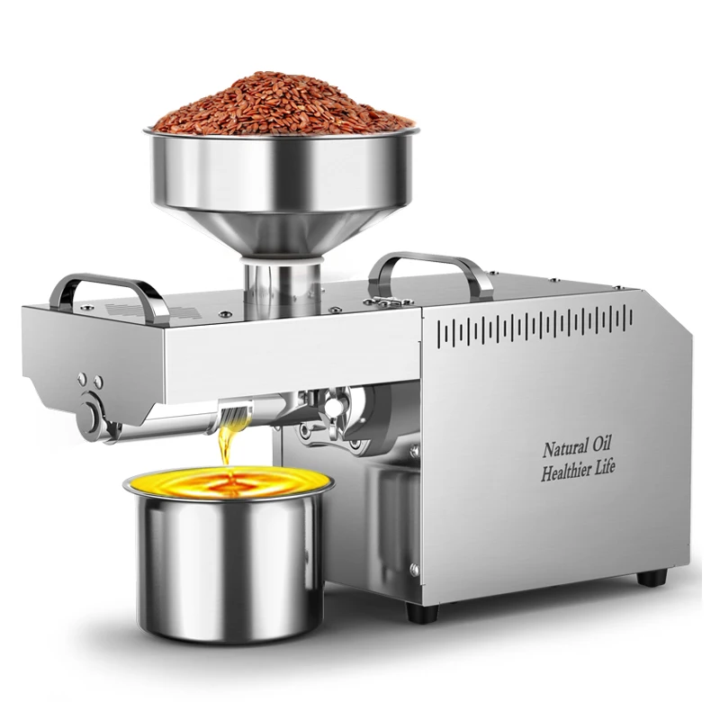 220V/110V Heat and Cold Home Oil press Machine Pinenut, Cocoa Soy Bean Olive Oil Press Machine High Oil Extraction Rate