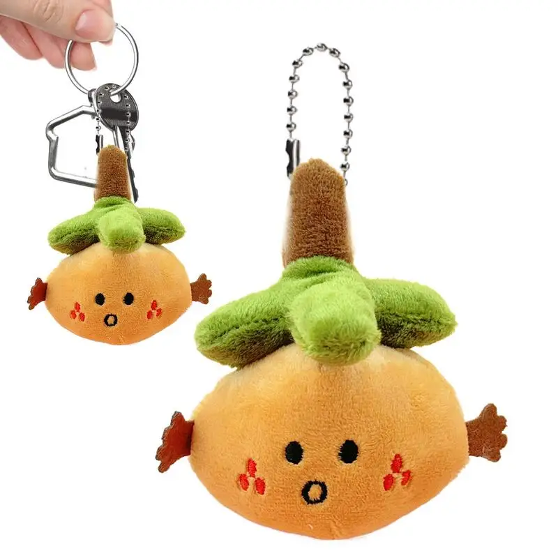 Orange Keychain Portable Cuye Lucky Orange Plush Plush Keychain Soft Stuffed Fruit Plush Toy Dolls For Easter Birthday Party