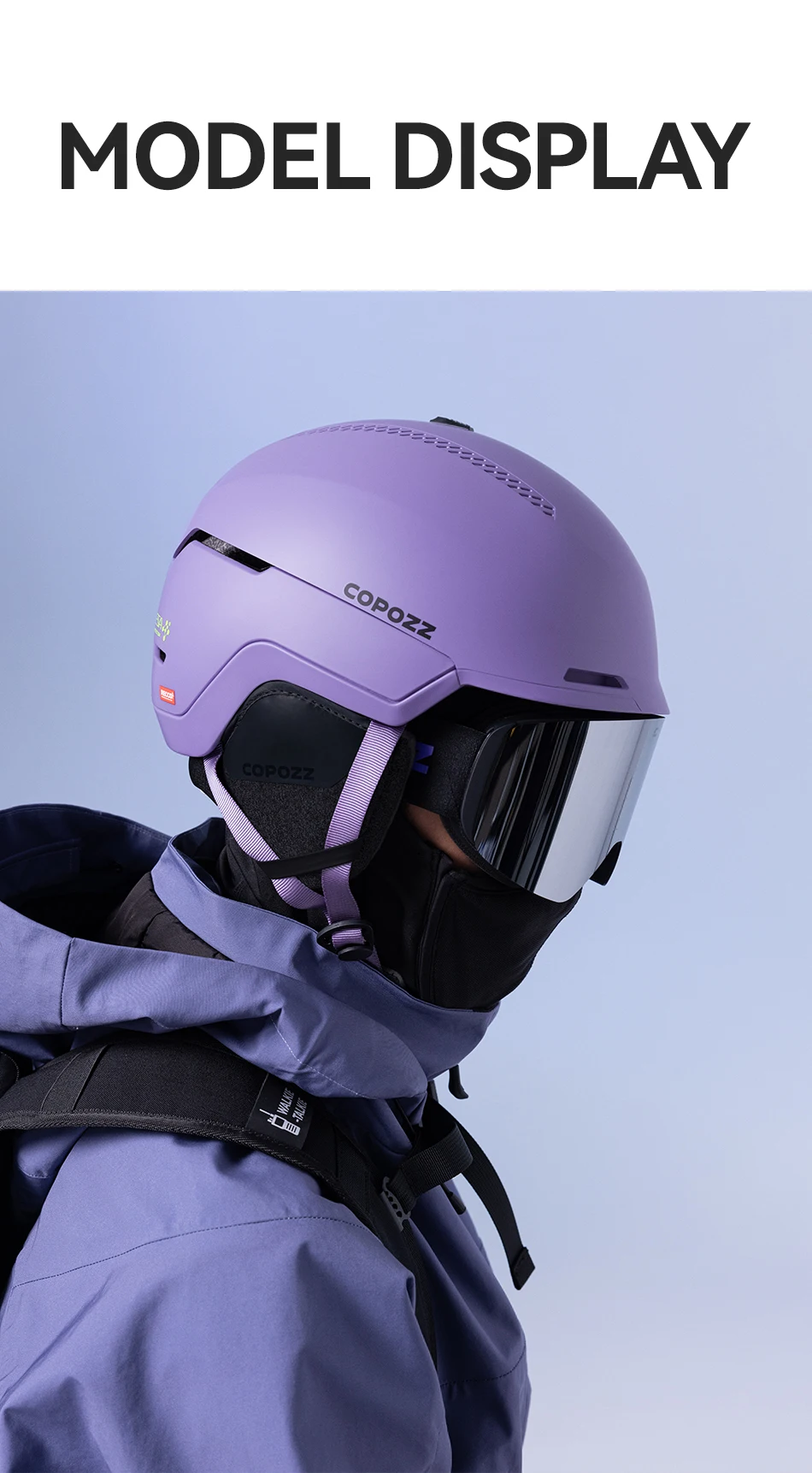 COPOZZ Winter-Skihelm, einteiliger universeller Schneehelm für Erwachsene, Skaten, Ski, Snowboard, Outdoor-Sporthelme mit RECCO-Reflektor – Detail 16