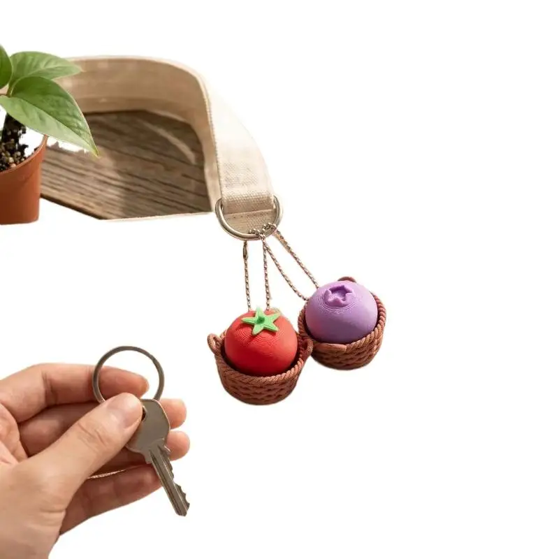 3D-gedruckte Lebensmittel-Schlüsselanhänger, Simulationskuchen-Schokoladen-Schlüsselanhänger, Entspannungs-Schlüsselring, Taschenanhänger, Stressabbau-Spielzeug – Detail 9