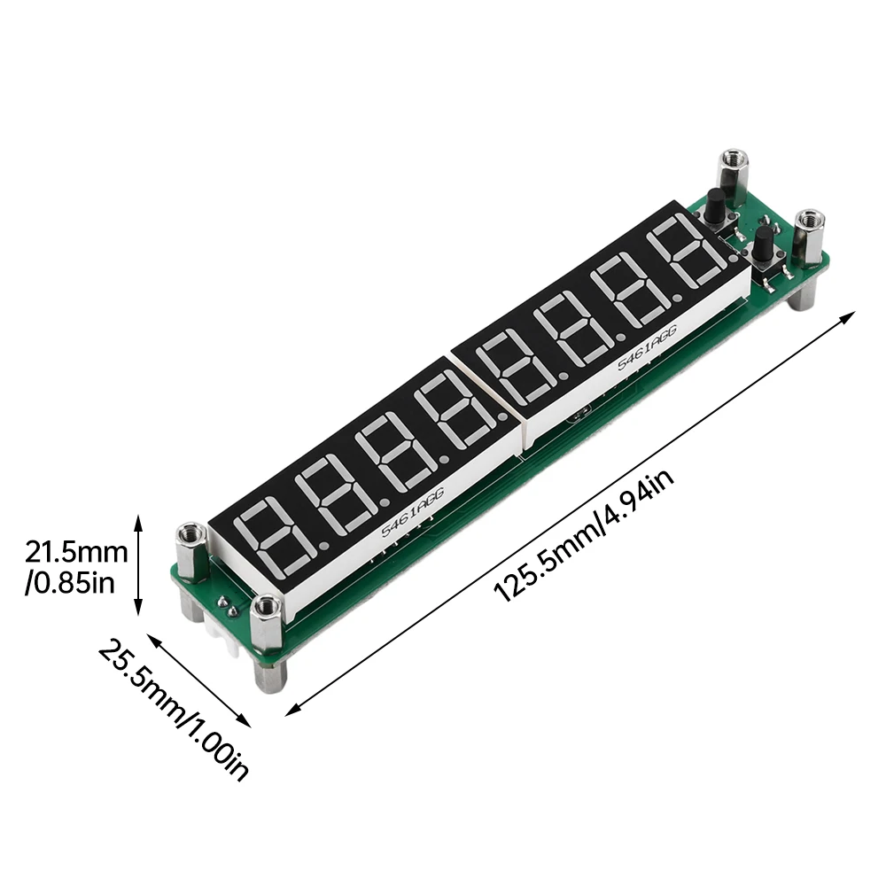 0.1mHz-60mHz To 20mHz-1.2gHz Frequency Meters RF Signal Frequency Counter DC9-15V Cymometer Eight Digits Digital Display