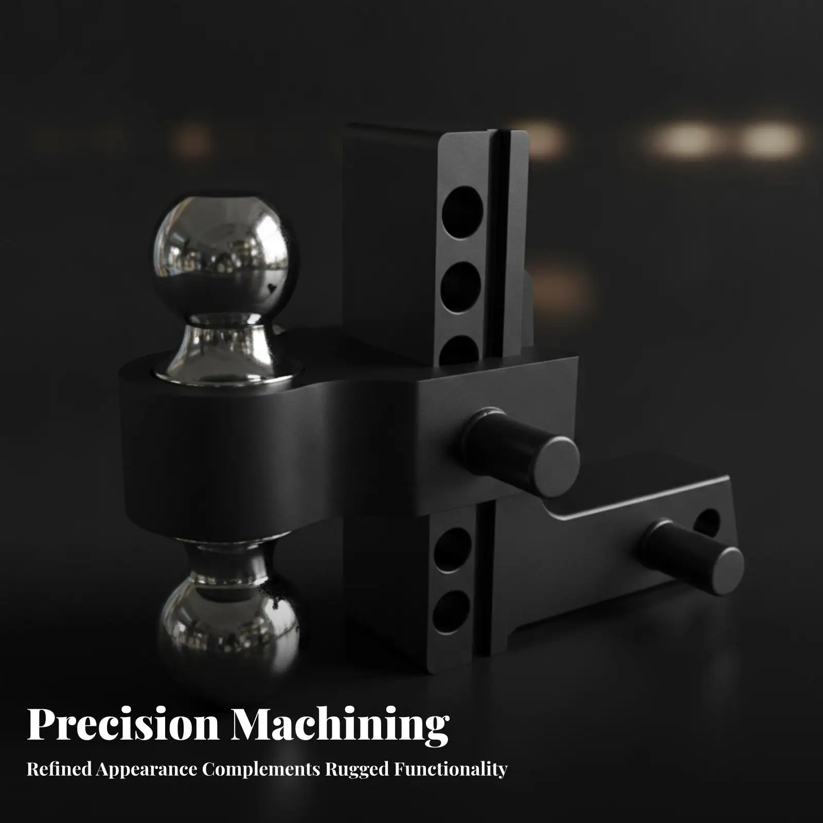 Aluminum Alloy Trailer Hitch Arm Tow Bar Connector with Polished Ball Head for Easy Secure Vehicle Trailer Attachment