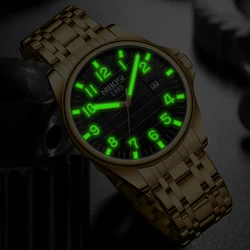 2023 NIBOSI Top Brand Quartz Watch Men Waterproof Sport Military Wristwatch Men Business Stainless Steel Male Clock Reloj Hombre