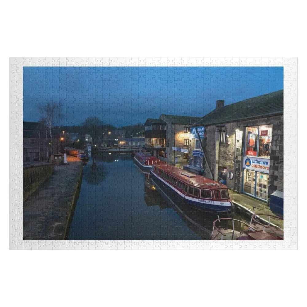 Skipton Wharf 'S Nachts Puzzel Custom Foto Baby Houten Aangepaste Foto Puzzel