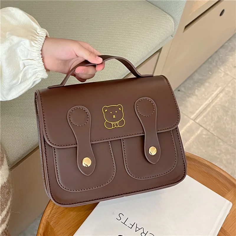 Children's Leather Backpacks Autumn New Korean Handbags for Students Boys Girls casual Kindergarten Baby Simple Backpack