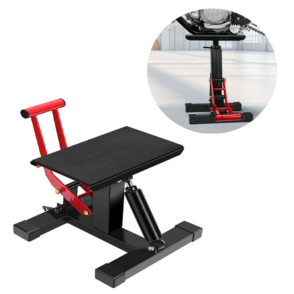 Black Off-Road Motorcycle Maintenance Stool Lift Table Change Tire Parking Frame Repair Stool Jack Bracket Parking Lift Frame