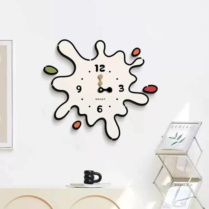 Elegant Large Design Wall Clock Roman Rechargeable Quartz Aesthetic Led Wall Clock Office Bathroom Zegar Scienny Home Decor