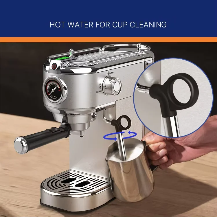 Machine à café expresso domestique, manuelle commerciale, pompe 19 bars, Machine à expresso