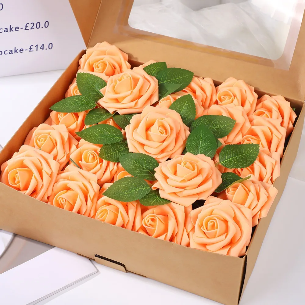 25 Stück künstliche Rosenblumen aus Schaumstoff, künstliche Blumen für Valentinstag, DIY-Geschenke, Ornament, Hochzeit, Heirat, Dekoration, Heimdekoration – Detail 23