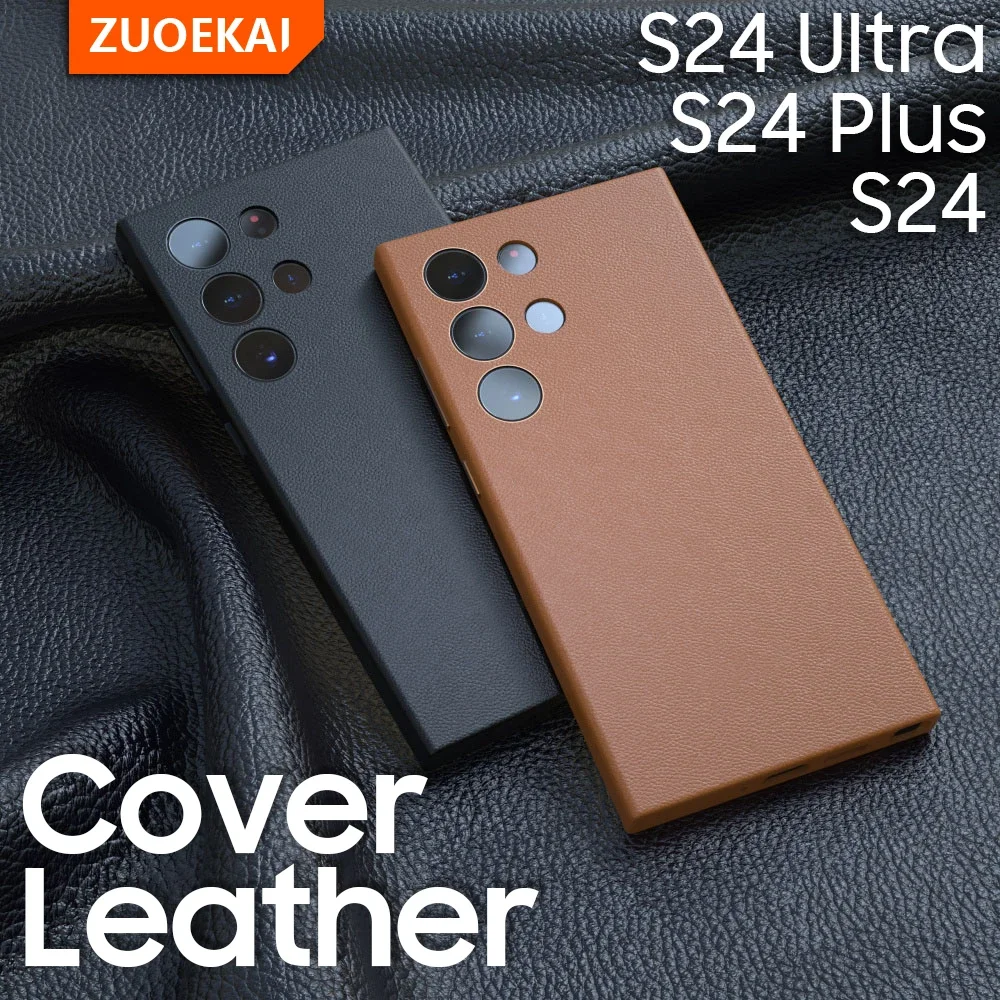 Oryginalne dla Samsung Galaxy S24 Ultra Plus S24ULtra etui wysokiej jakości skórzane etui S24 + Full Protector