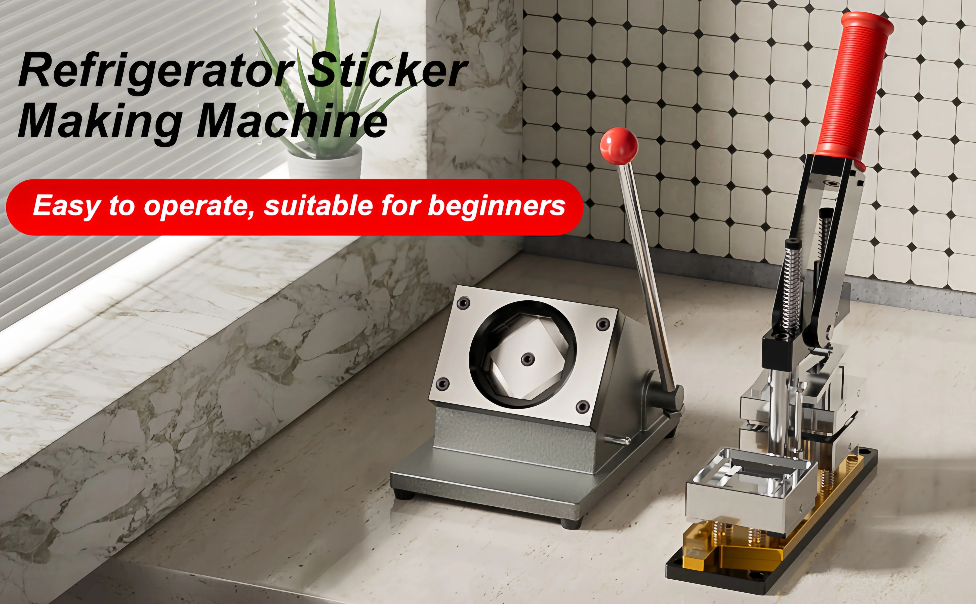 

Квадратный ручной тяжелый пресс 50x50 мм — высокое качество для изготовления магнитов на холодильник и пуговиц