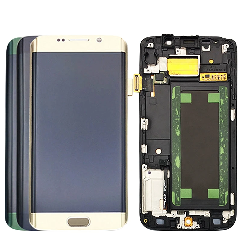 For Samsung Galaxy S6 edge G925 G925I G925F LCD Display With Frame Touch Screen Digitizer Assembly Replace