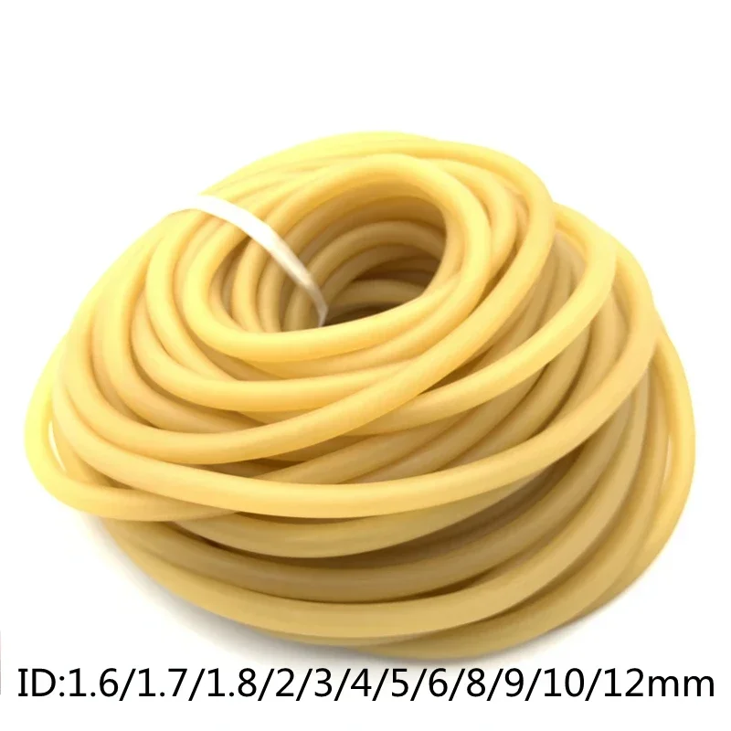 1M Nature Latex Rubber Hoses 1.6 2 3 4 5 6 7 9 10 12 14 17mm High Resilient Elastic Surgical Medical Tube Slingshot Catapult