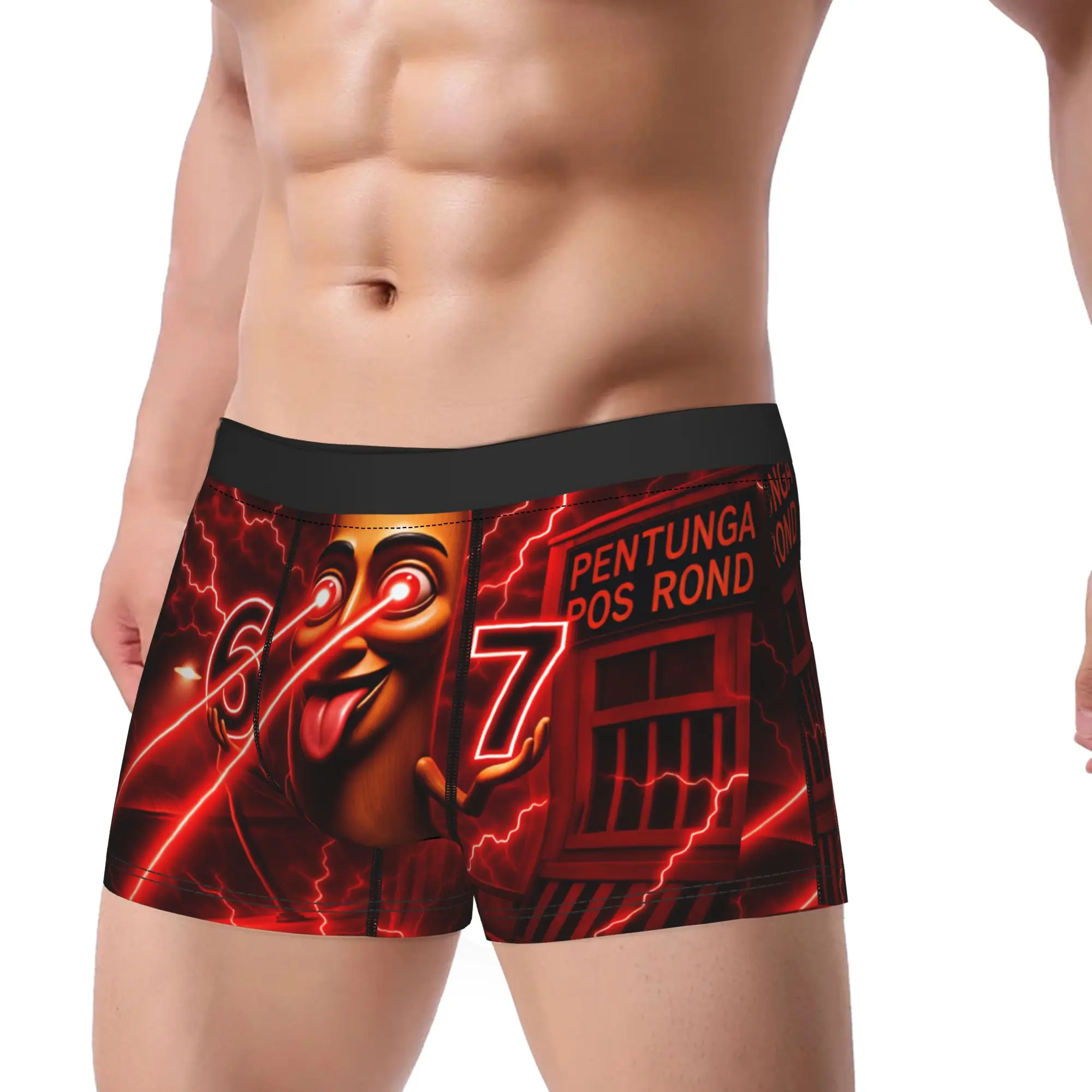 Tung Tung Sahur 67 Laser Eyes Red Lightning Meme Underwear Males Shorts Briefs Novelty Trunk Quality Custom Plus Size Underpants