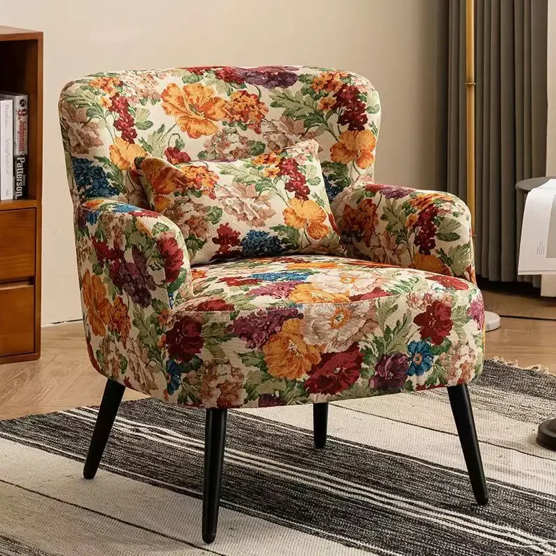 

Customizable Accent Upholstered Armchair with Solid Legs Comfy Leisure Single Sofa Chair for Living Room Bedroom Reading