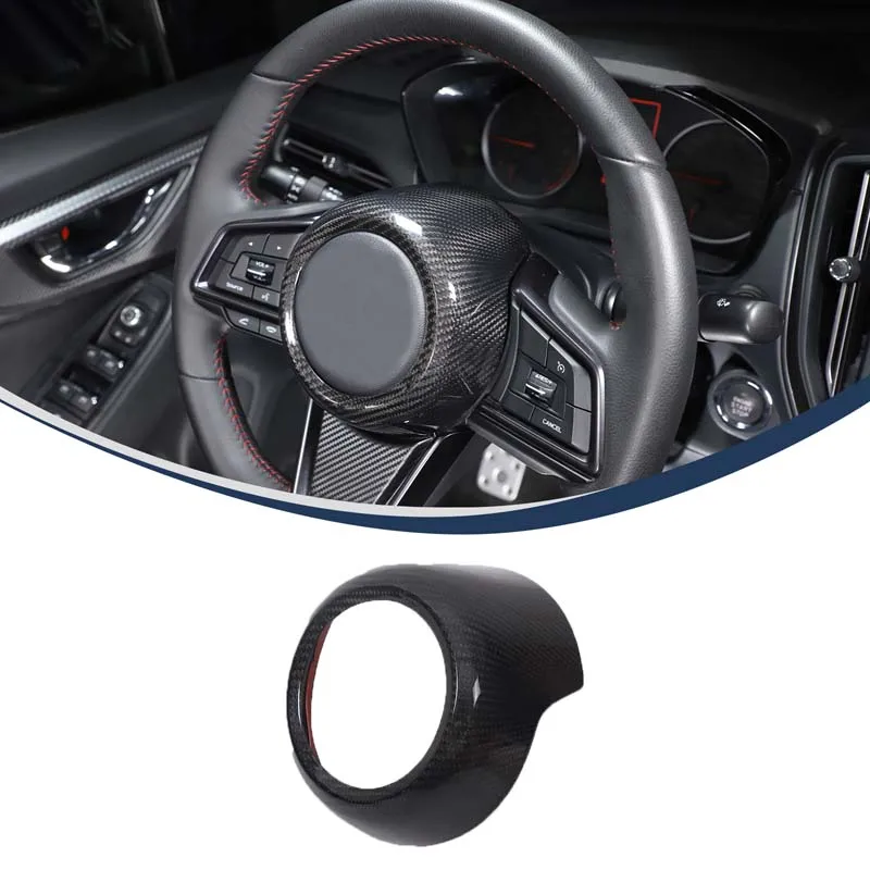 For Subaru WRX 2022-2024 Real Carbon Fiber Car steering wheel horn decorative cover sticker car interior protection accessories