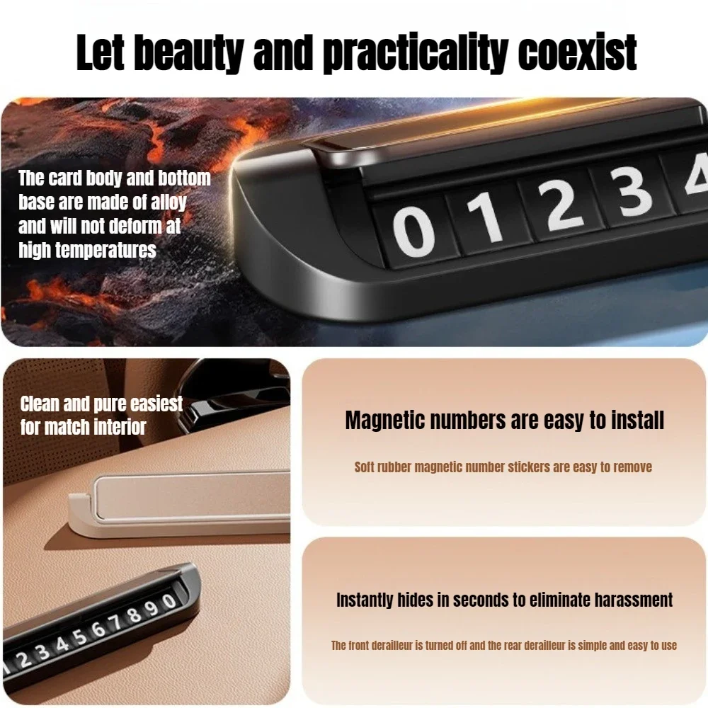لوحات أرقام الهاتف المحمول المخفية للسيارات الراقية متعددة الاستخدامات علامات وقوف السيارات المؤقتة والديكورات الداخلية متعددة الاستخدامات #5