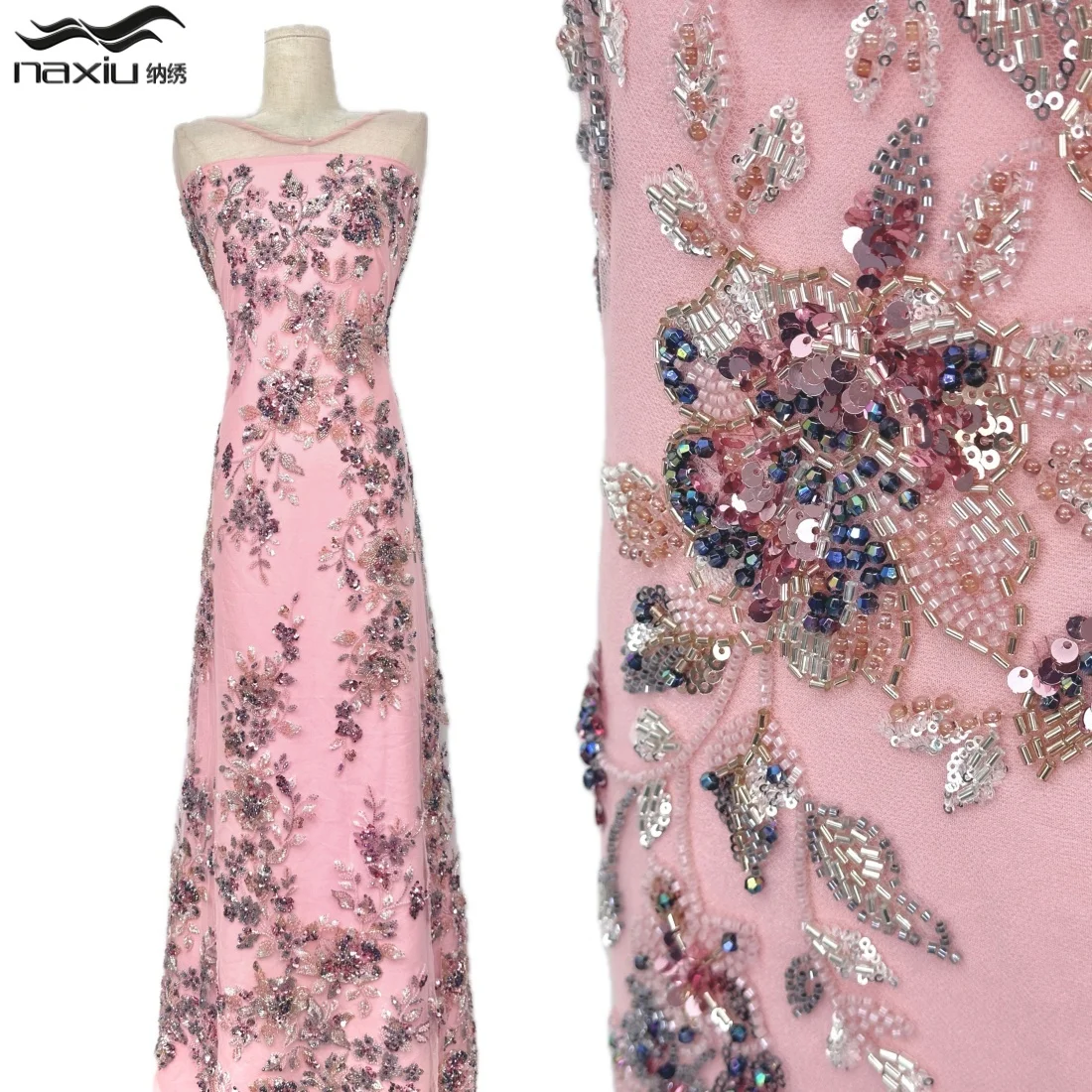 

Ткань Madison 2026: Роскошное африканское кружево с пайетками, высококачественная вышивка пайетками и бисером на сетке для свадебных и праздничных платьев, 5 ярдов