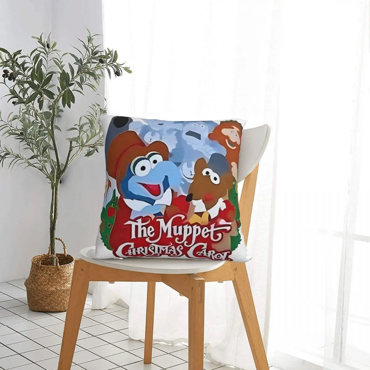 Muppet Christmas Carol Square Pillow Case Polyester Throw Pillow Vintage Cushion Covers