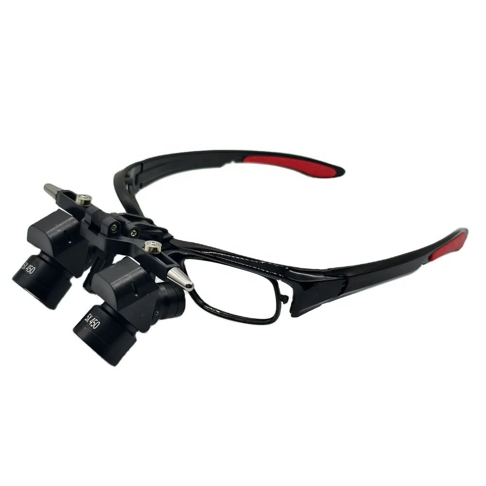 5X High-Performance Dental Loupes Ergo Conversion Lens Loupes Corner Structure Parallel Field of Vision Plastic Adjustment Frame